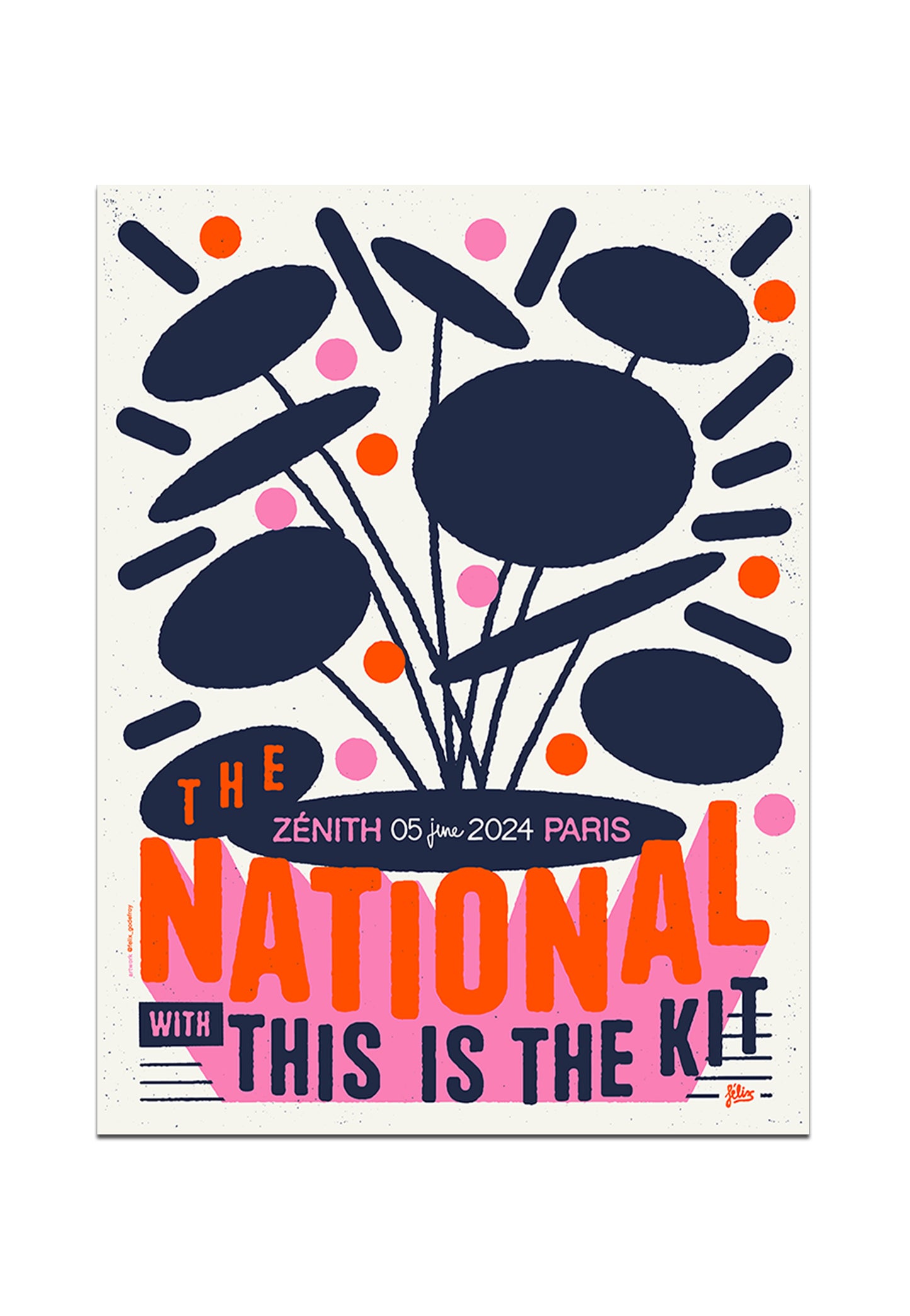 The National - FR Le Zenith Poster June 5 2024 - Poster | Neutral-Image